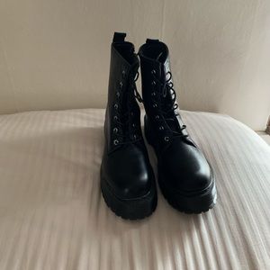 Nasty Gal Faux Leather Platform Boot